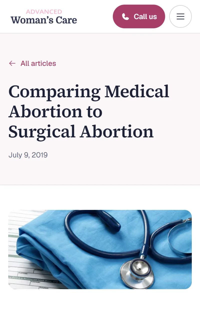 The comparison article on a phone