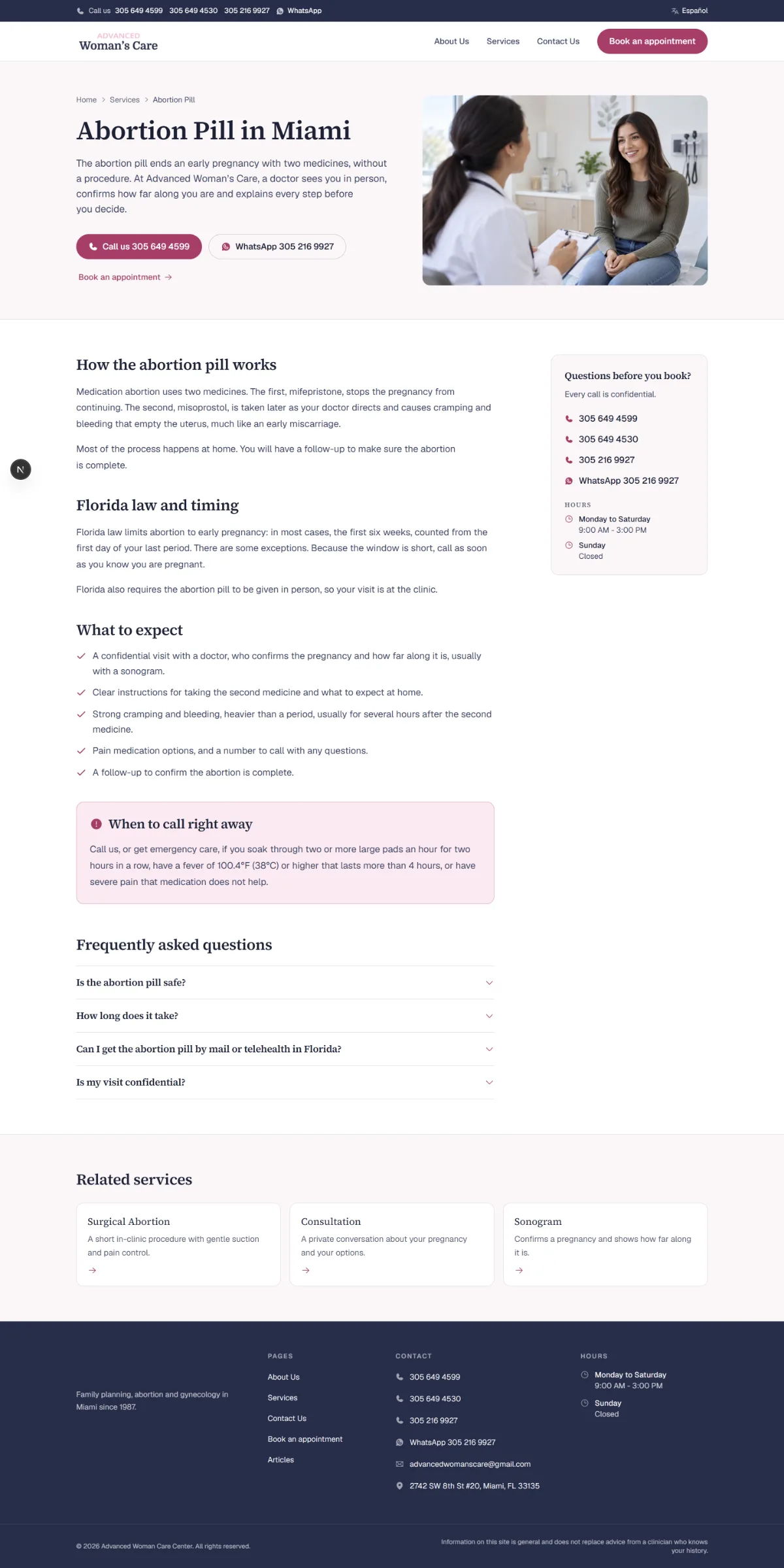 A service page, full length
