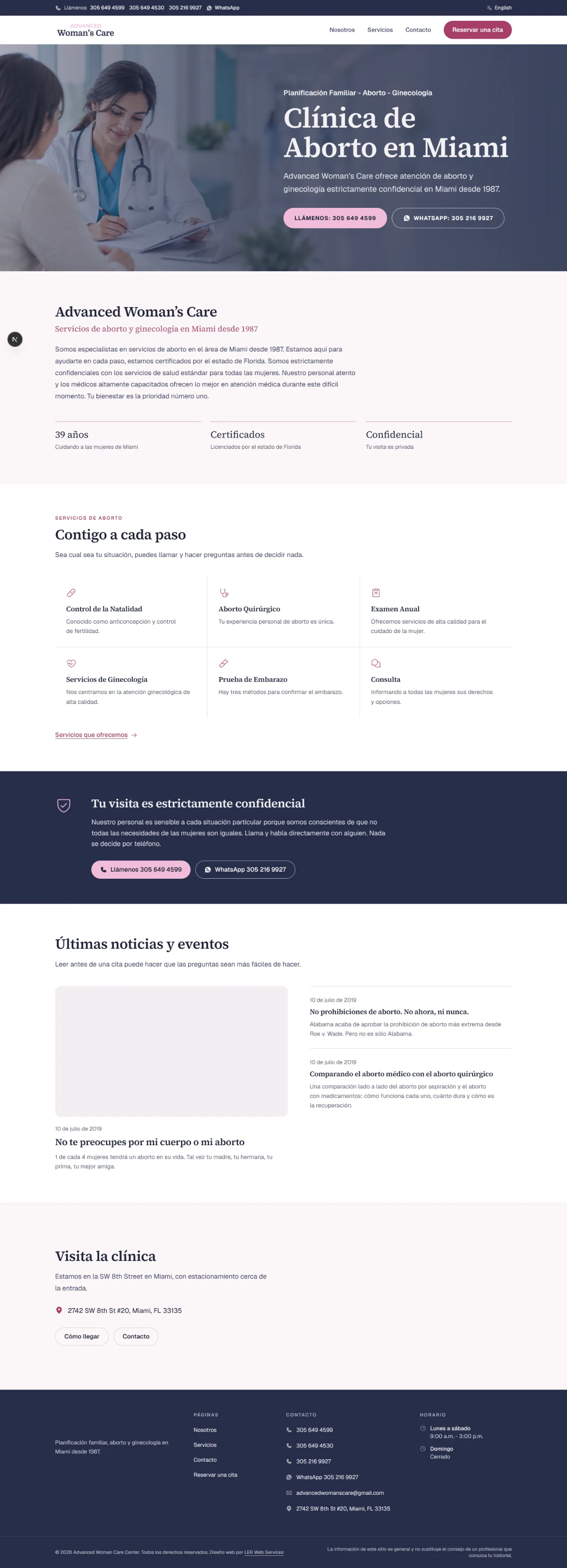 The Spanish homepage, full length