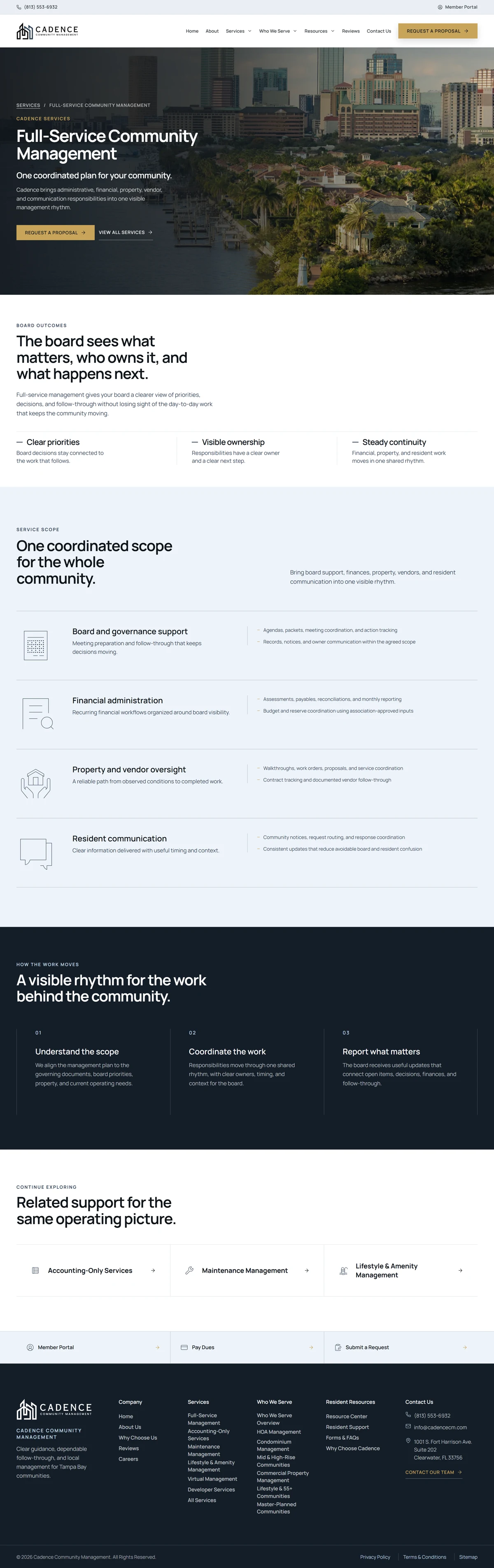Full service page, full length