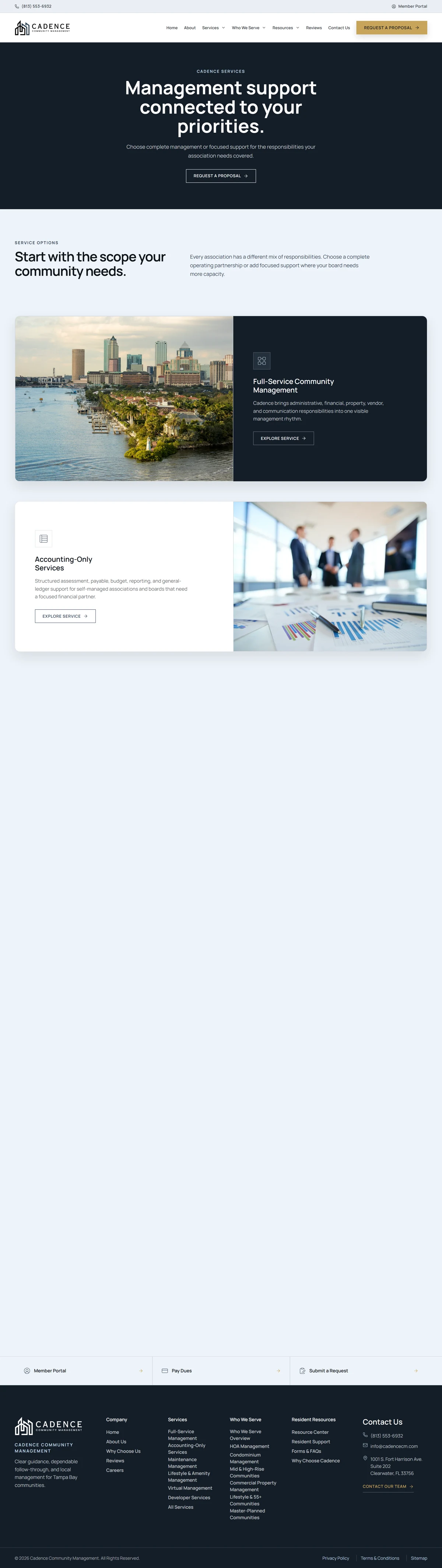 Services page, full length