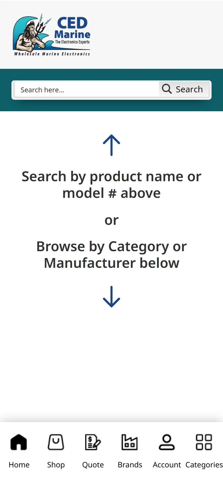 Shop page on a phone
