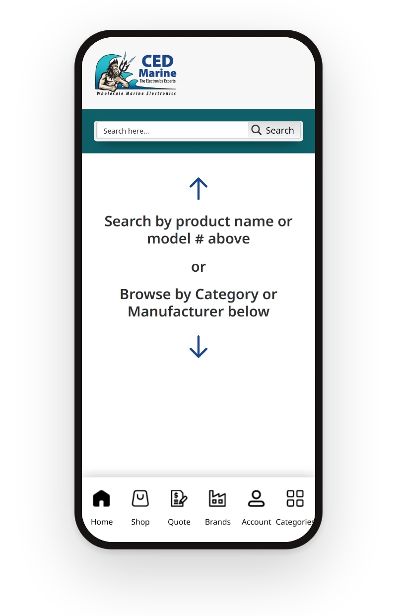 Shop page on a phone