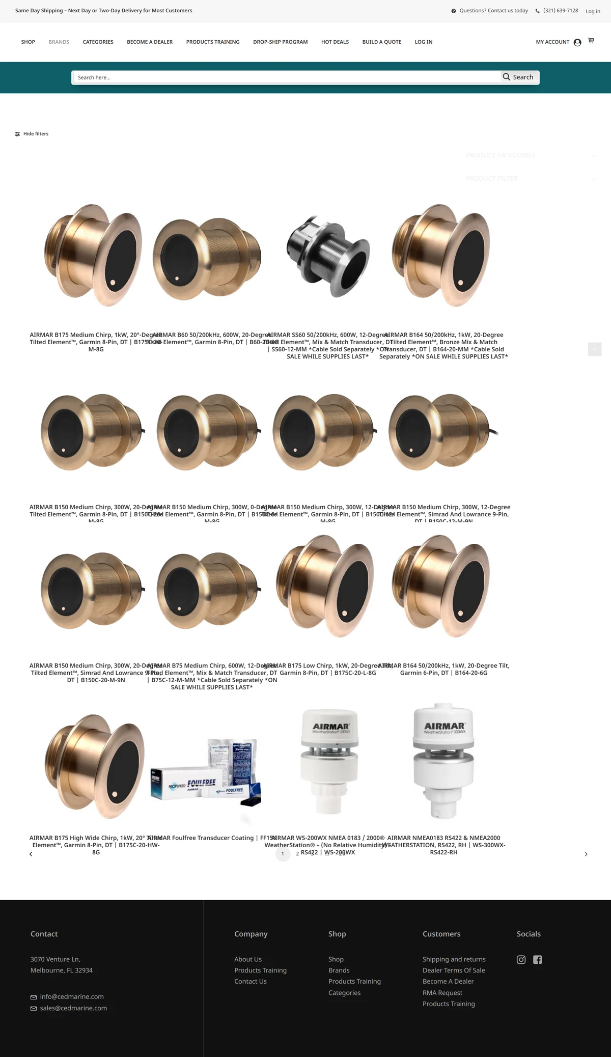 Manufacturer page, full length