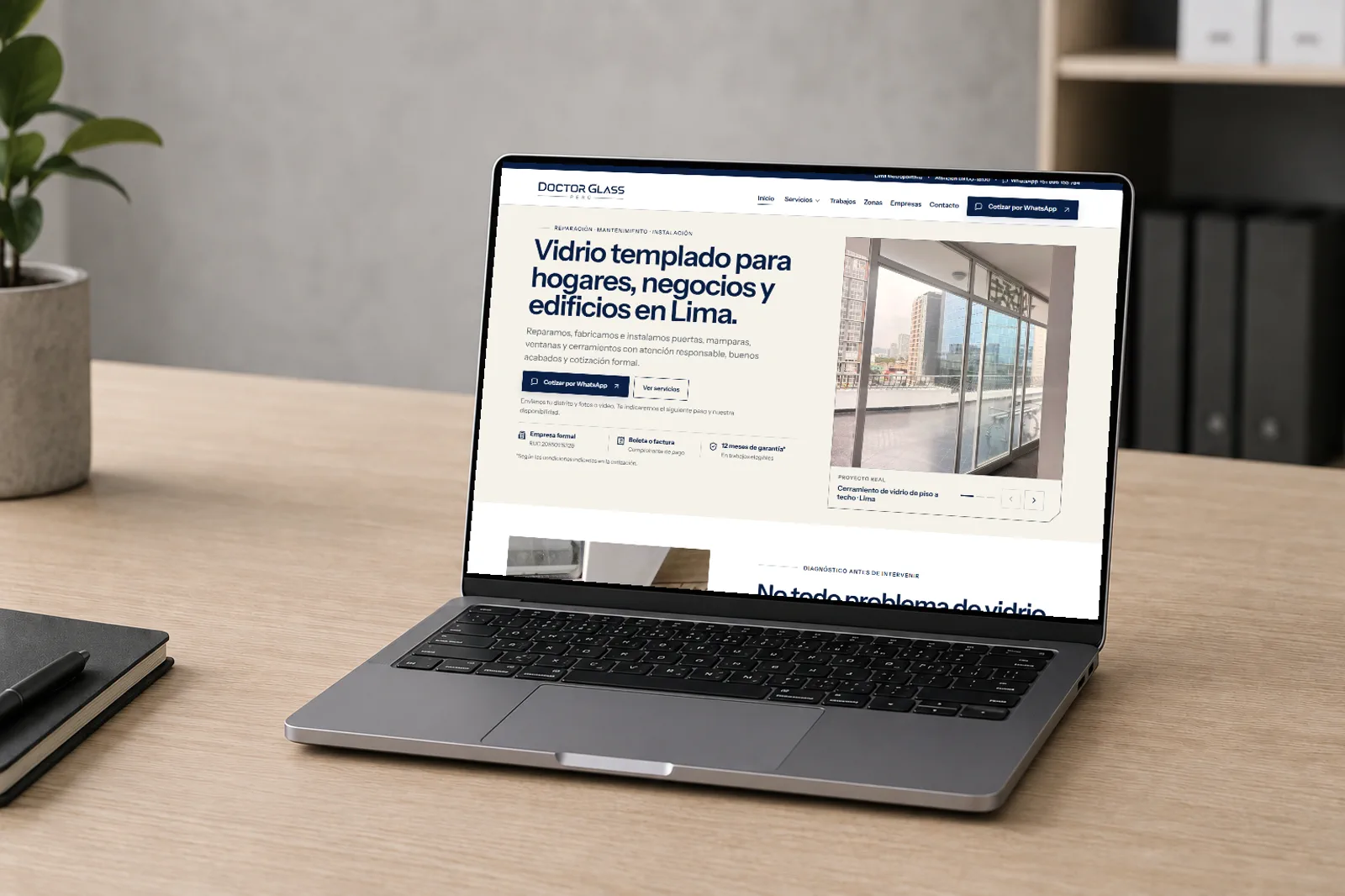 Doctor Glass Perú website project