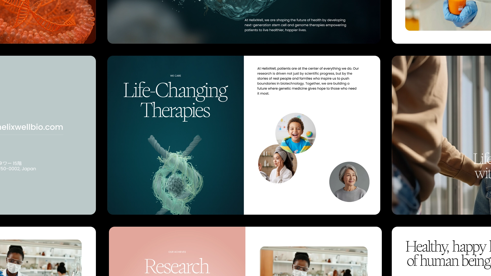 Website showcasing Helixwell