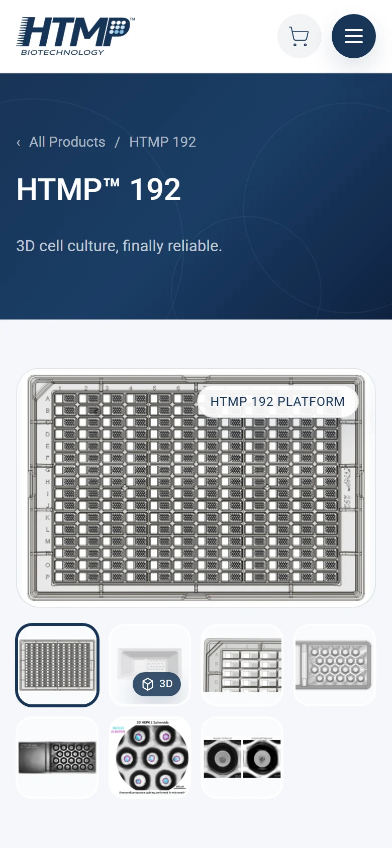 Product page on a phone