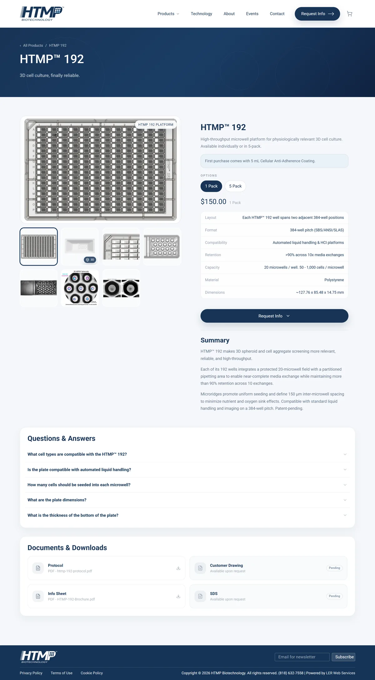 Product page, full length