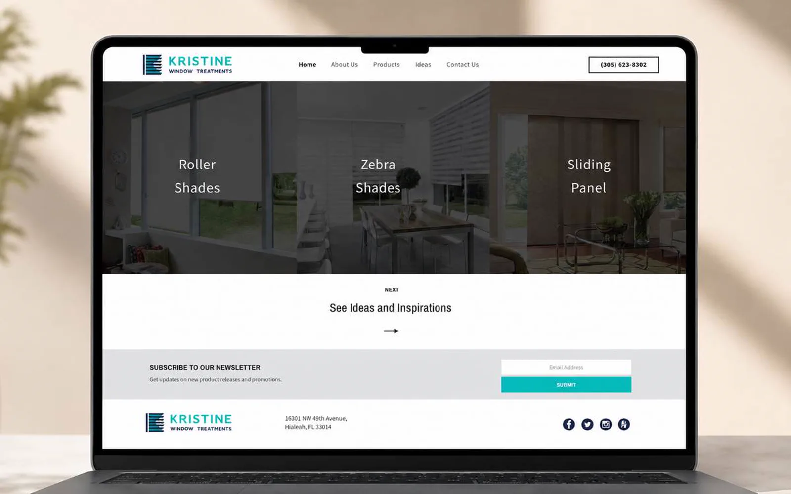 Kristine Window Treatments website project