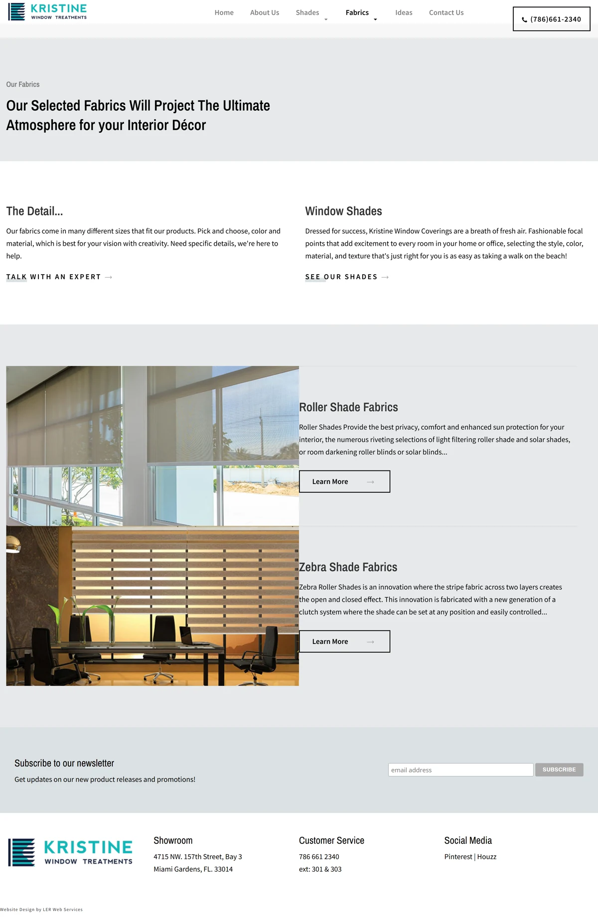Fabrics page, full length