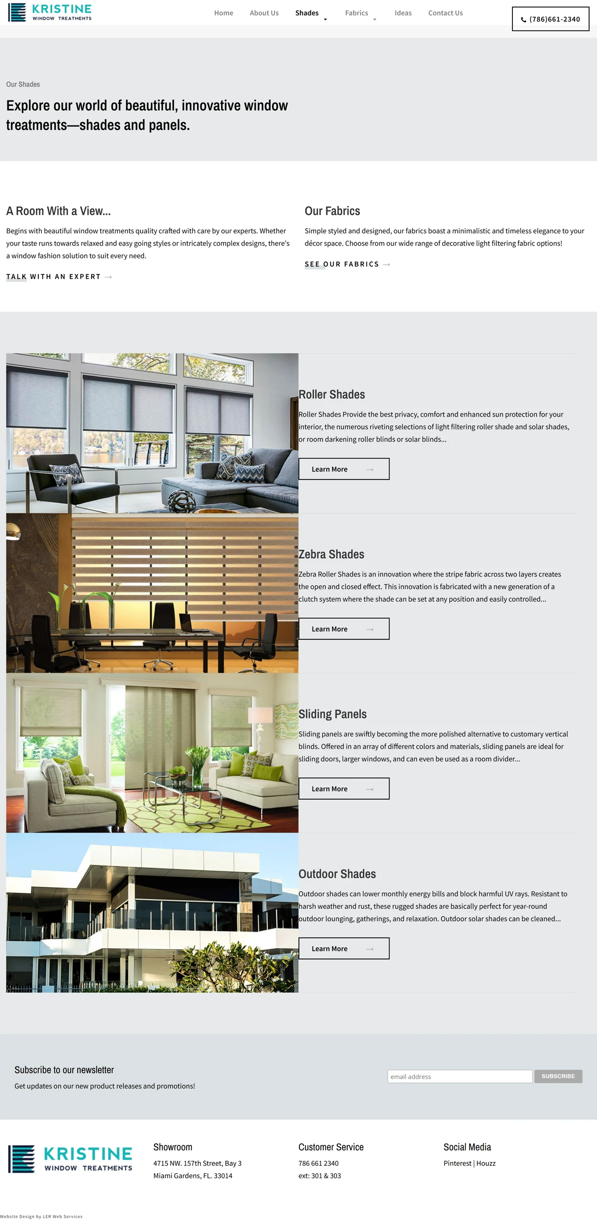 Shades page, full length