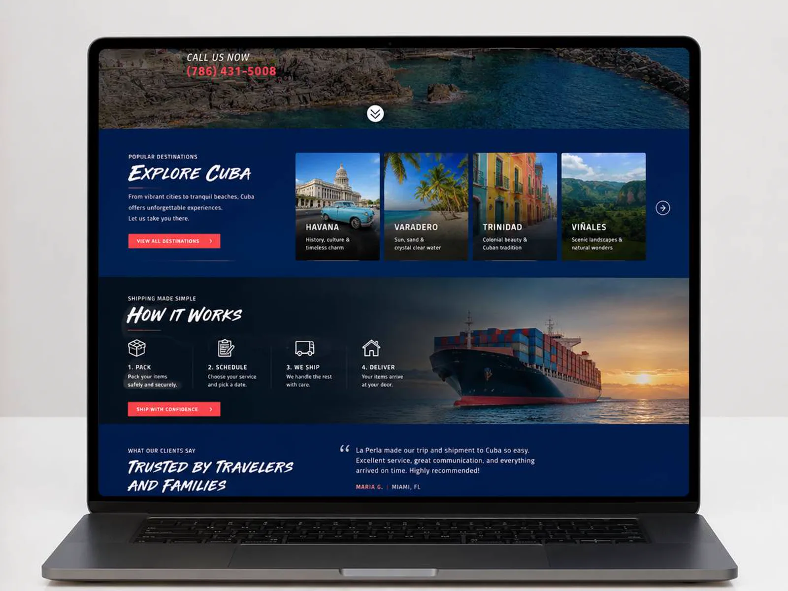La Perla Travel and Cargo website project