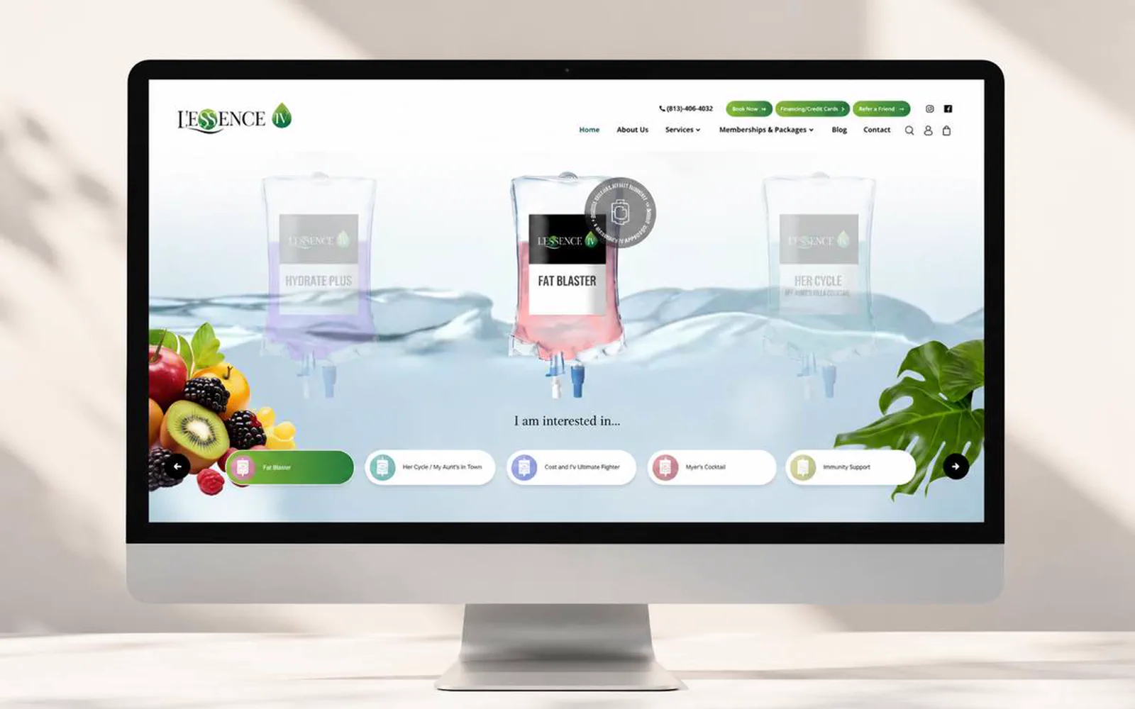 L'Essence IV Therapy website project