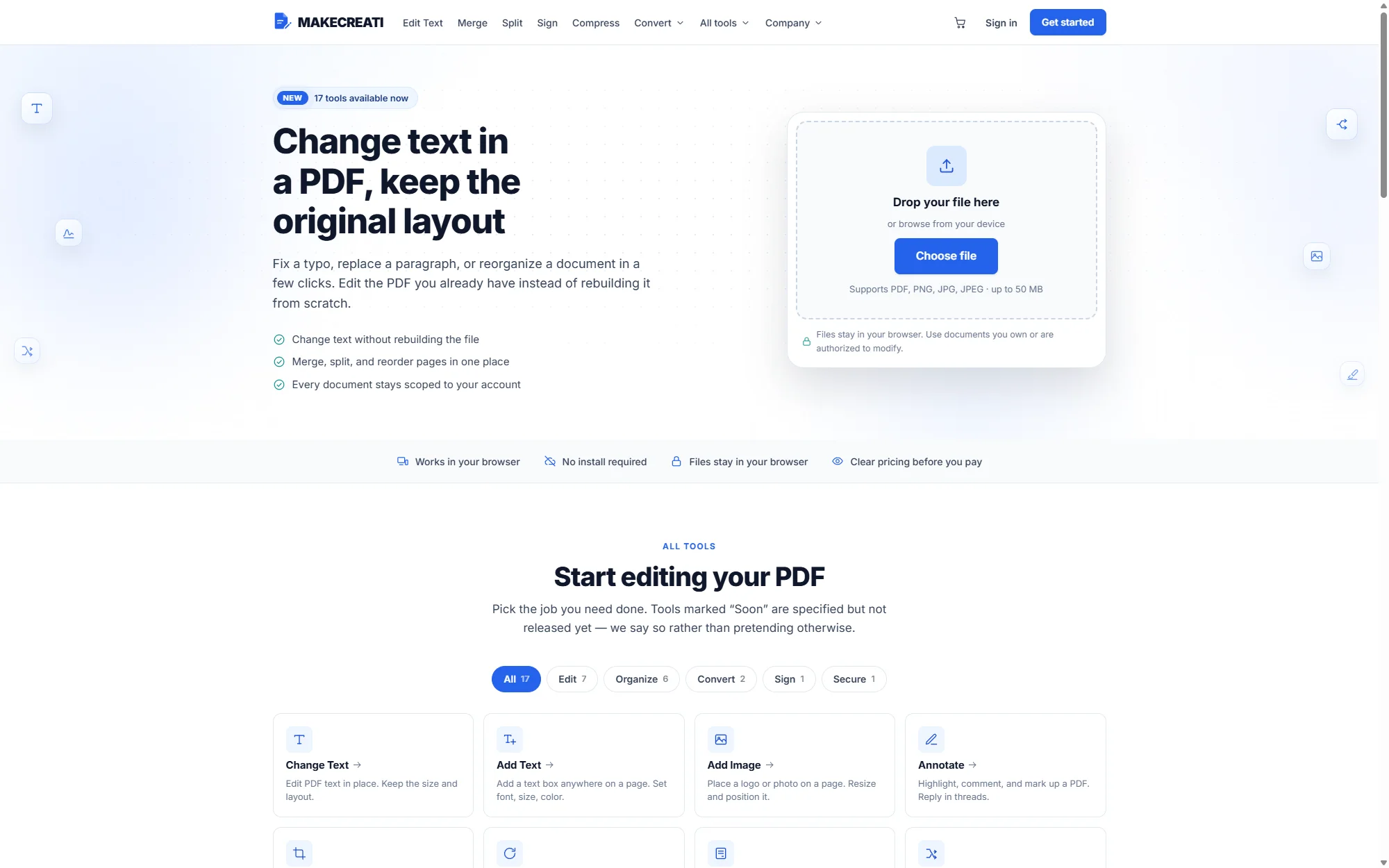 Make Creati homepage