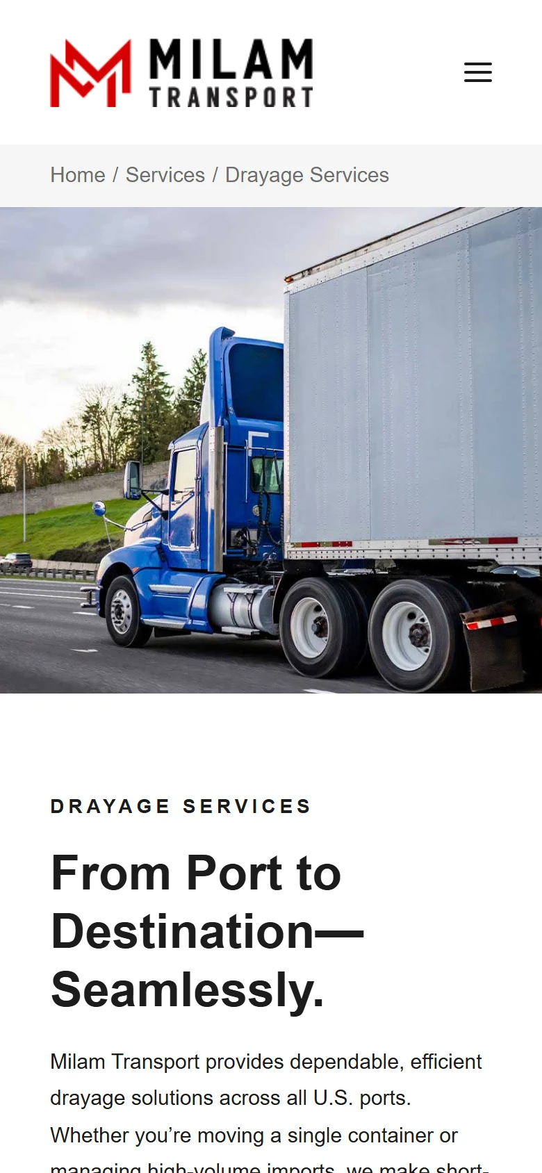 Página de drayage en un teléfono