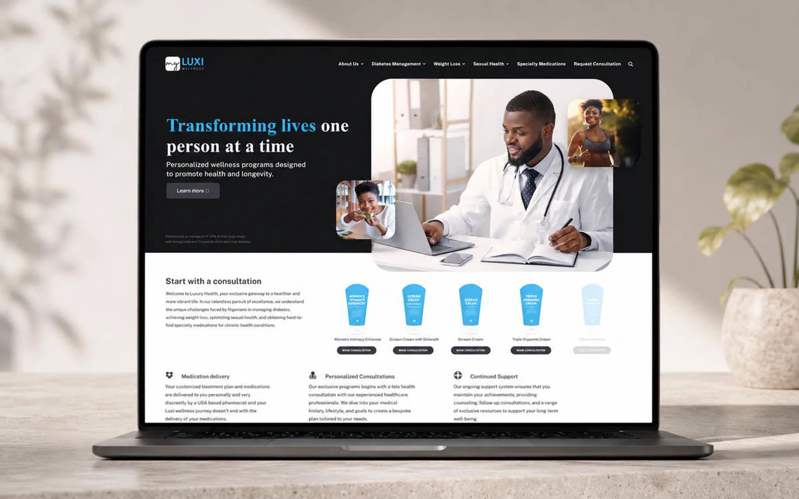 My Luxi Health website project