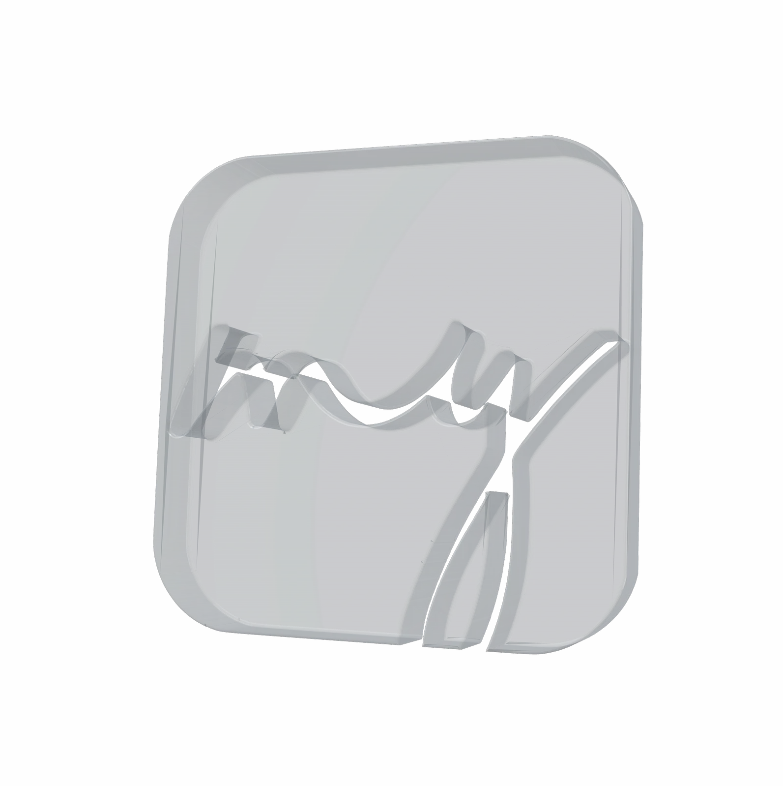 The My Luxi Health logo in clear 3D