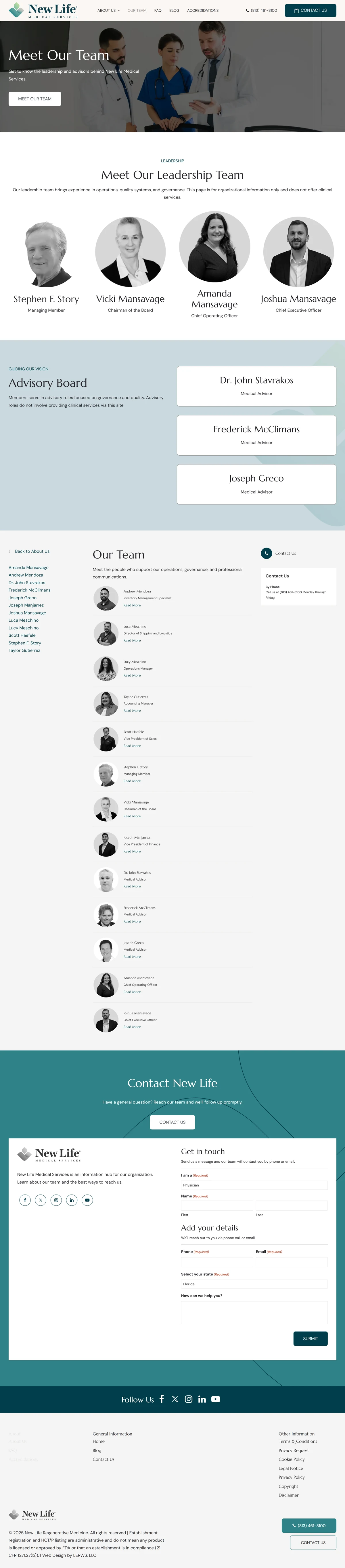 Team page, full length