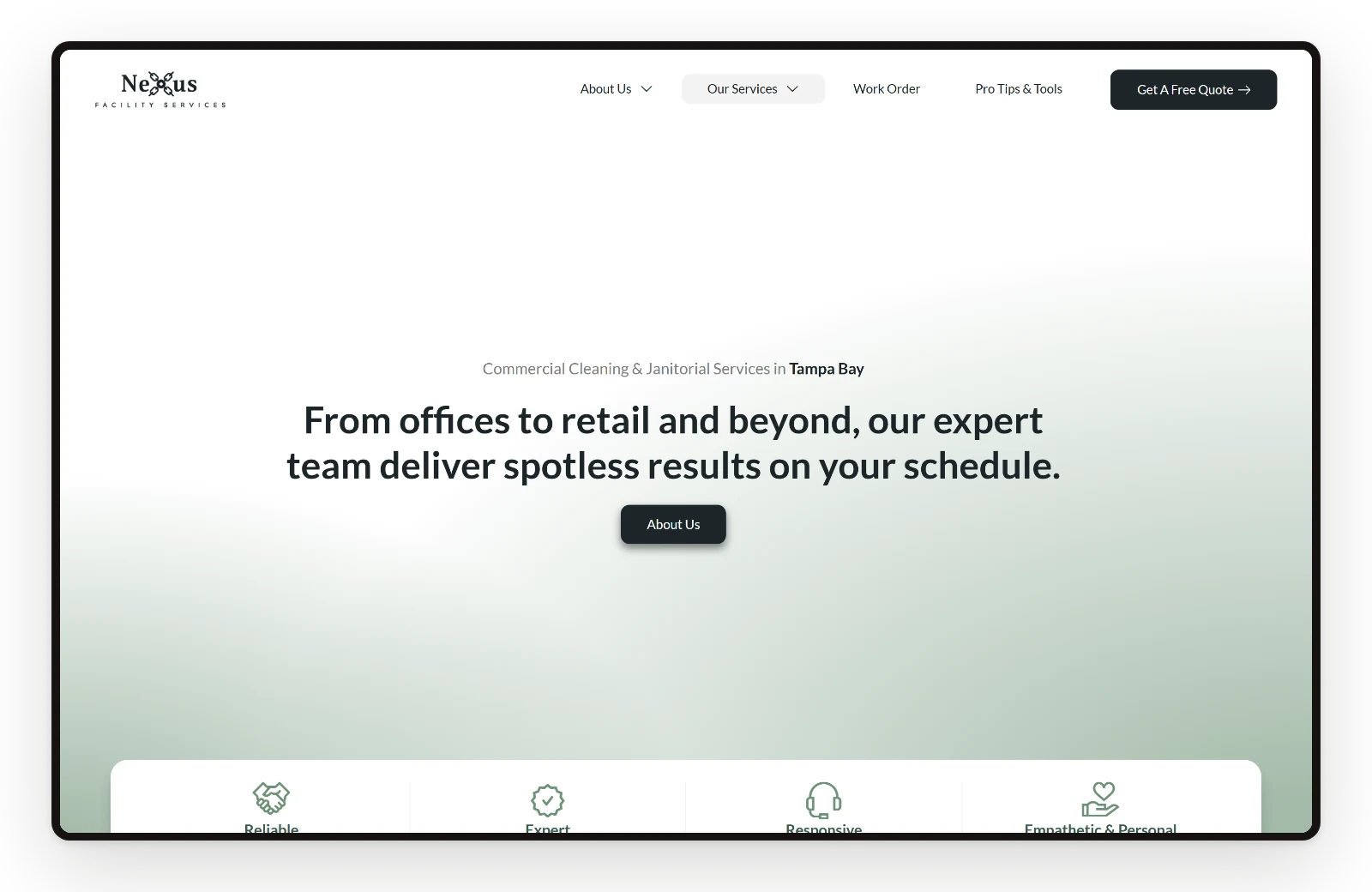 Services page