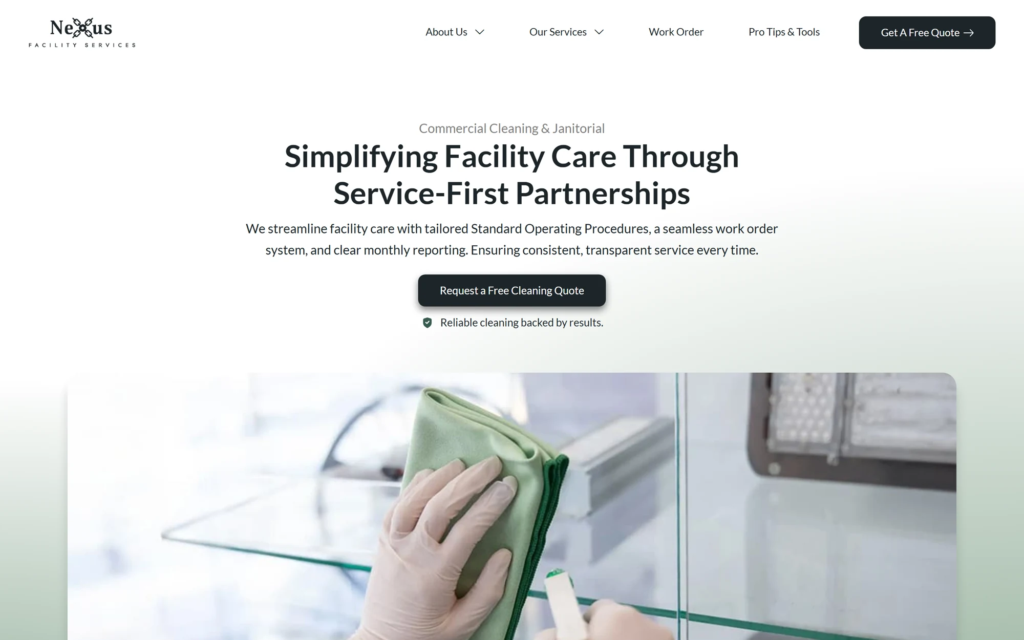 Nexus Facility Services homepage
