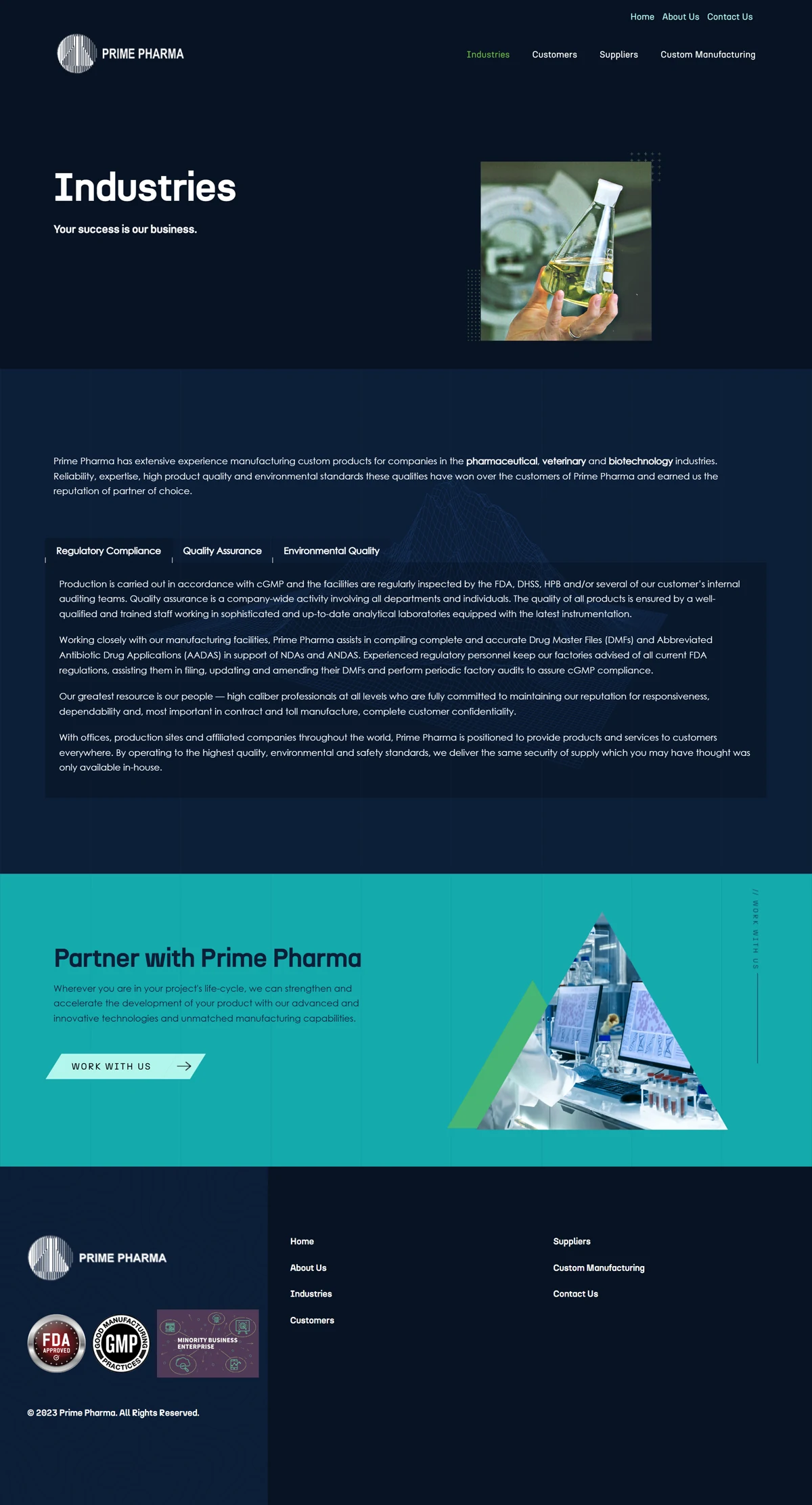 Industries page, full length