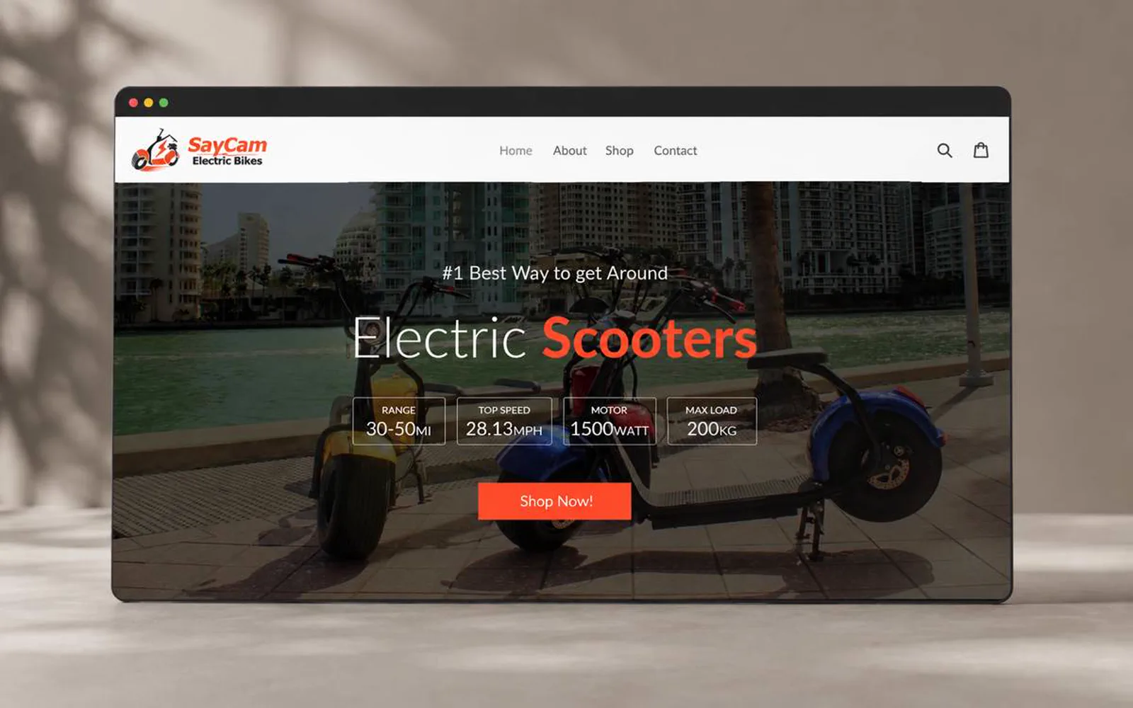 SayCam Electric Bikes website project
