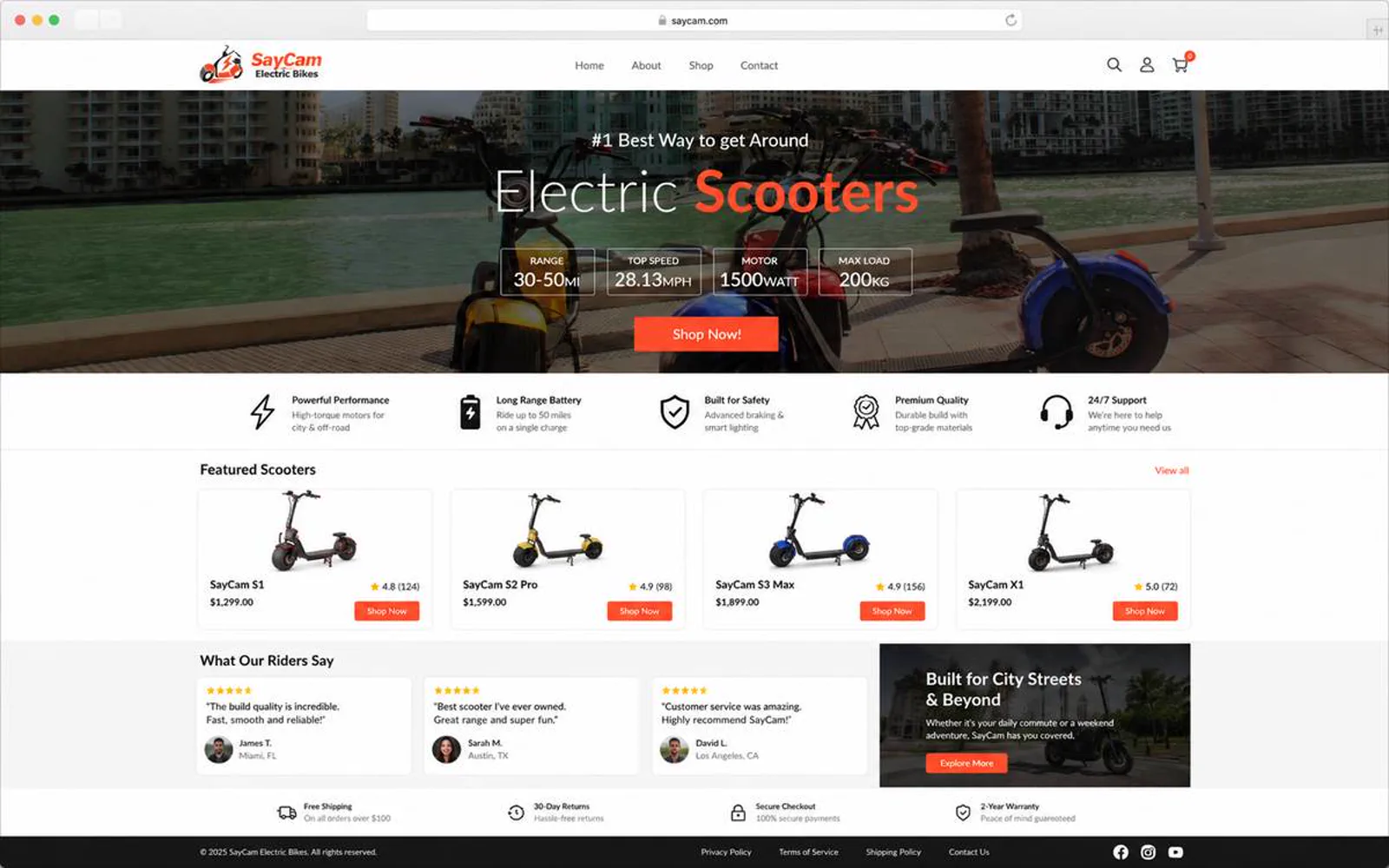 SayCam Electric Bikes project visual 2