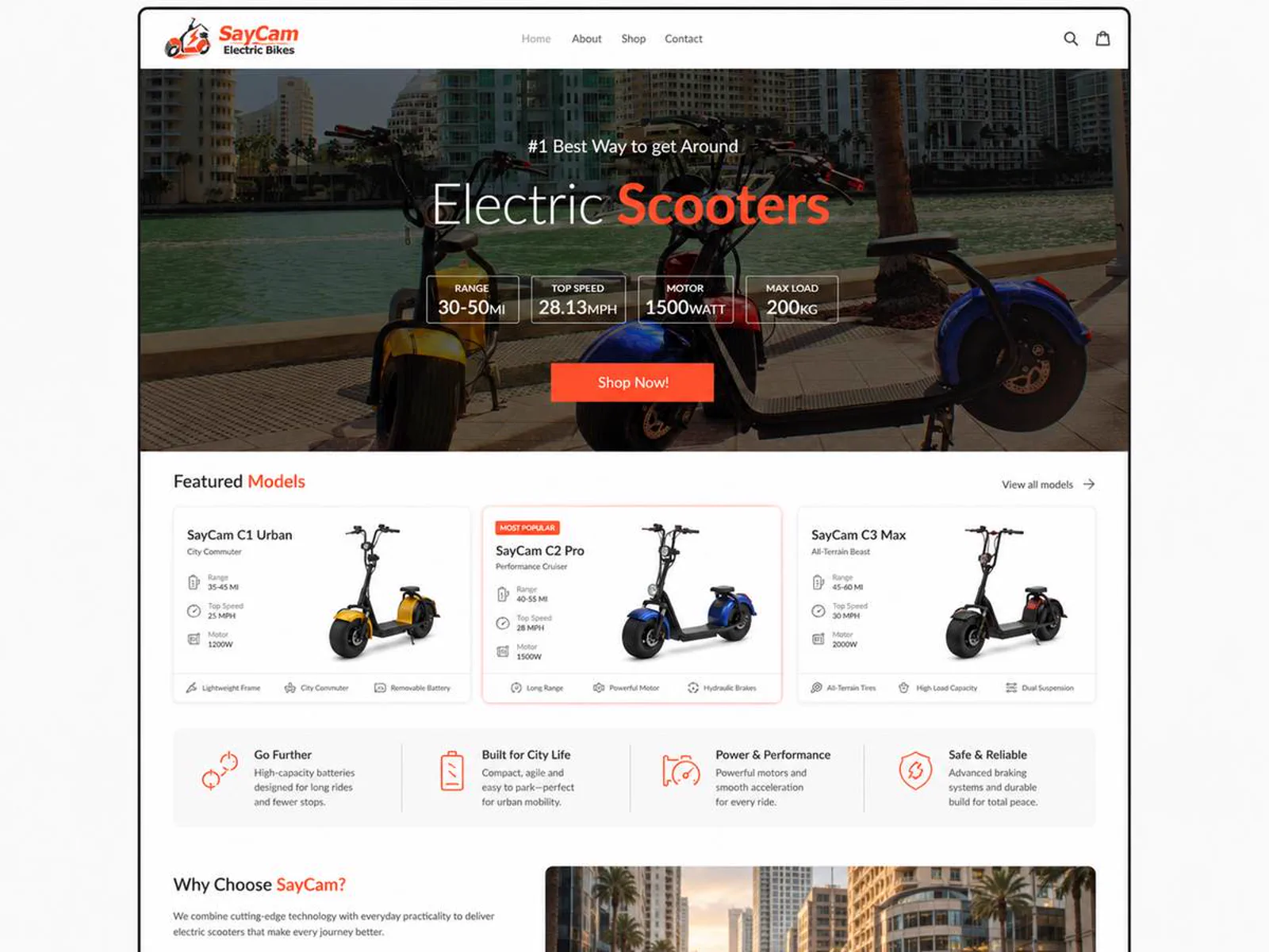 SayCam Electric Bikes project visual 4