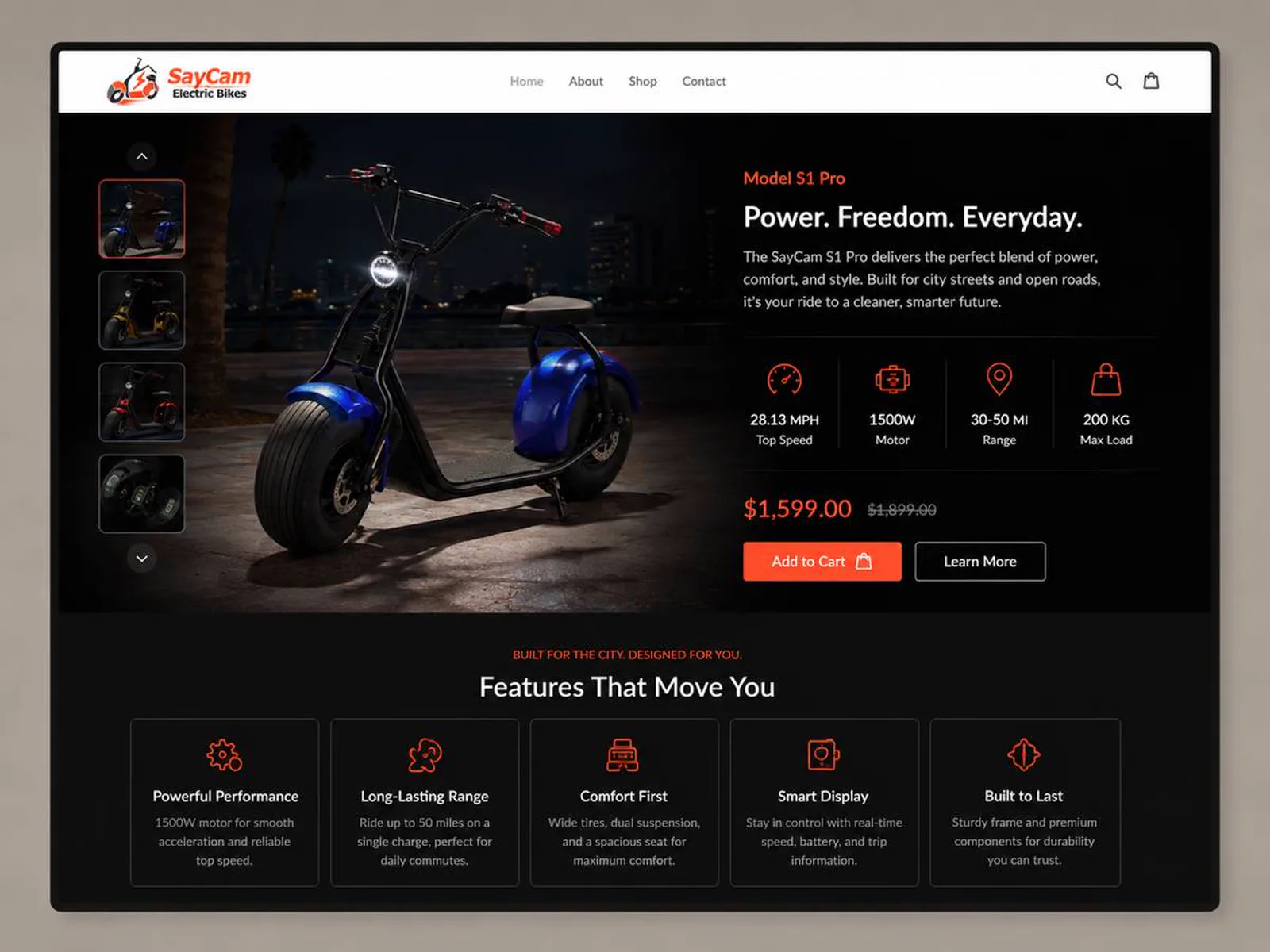 SayCam Electric Bikes project visual 5
