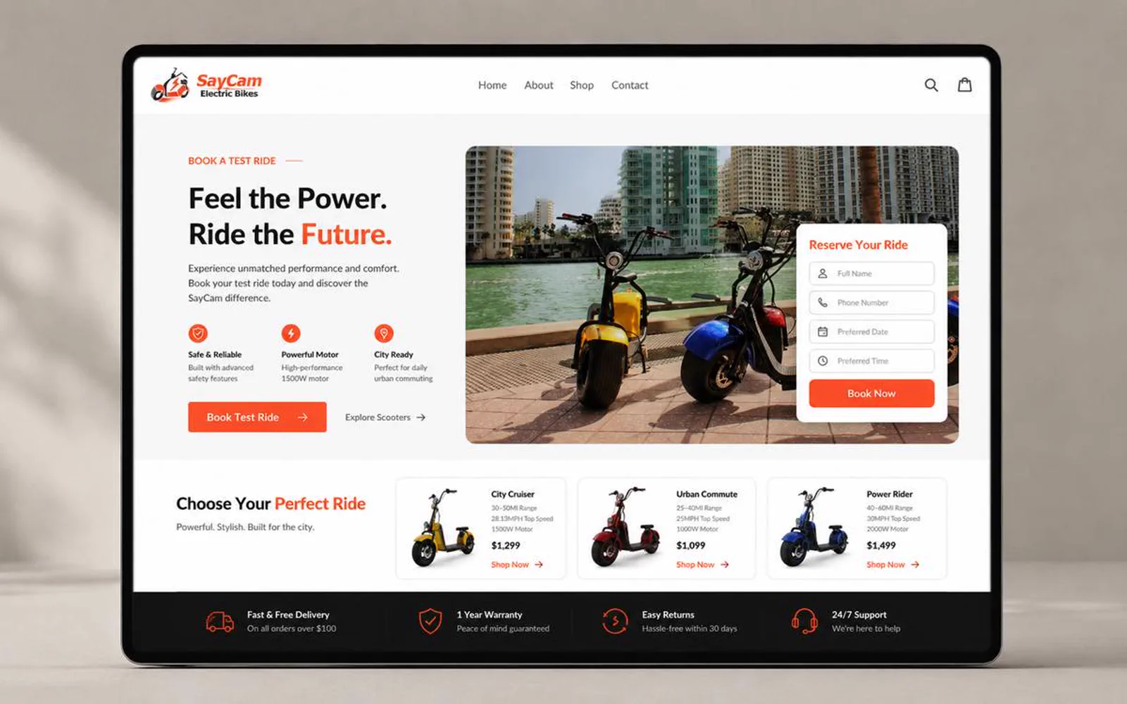 SayCam Electric Bikes project visual 7