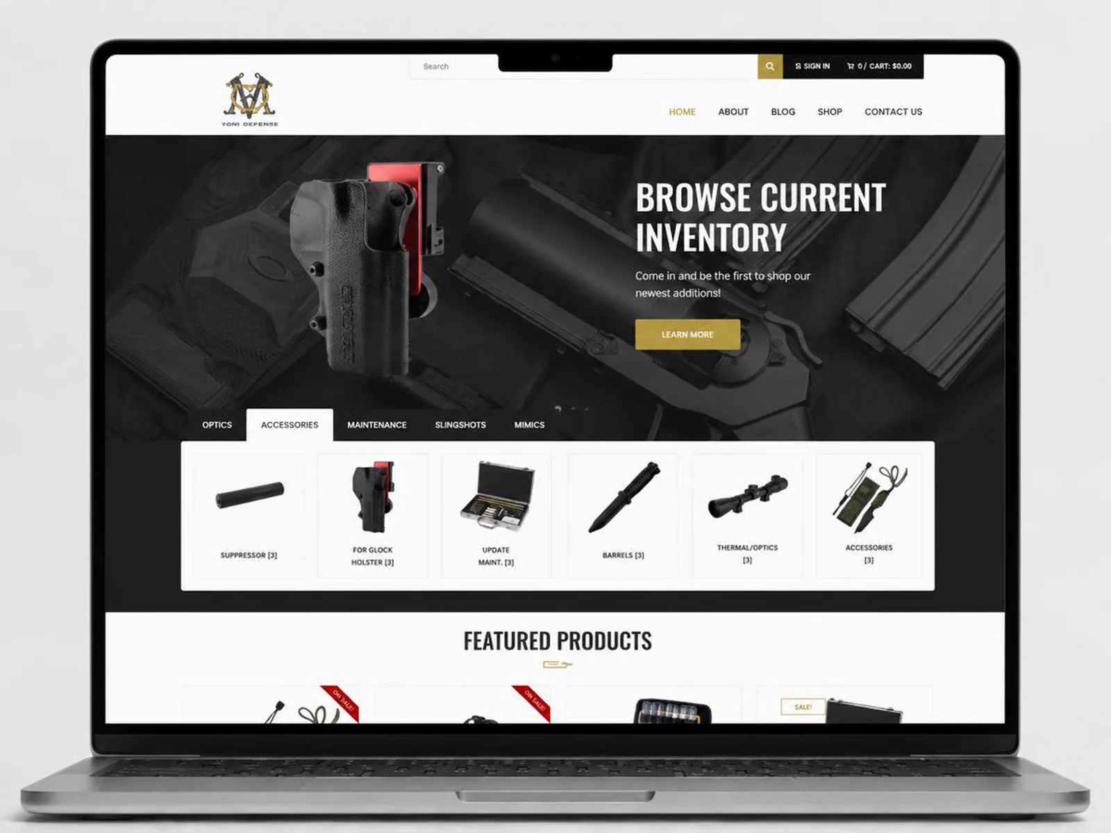 Tactical Gear E-commerce website project
