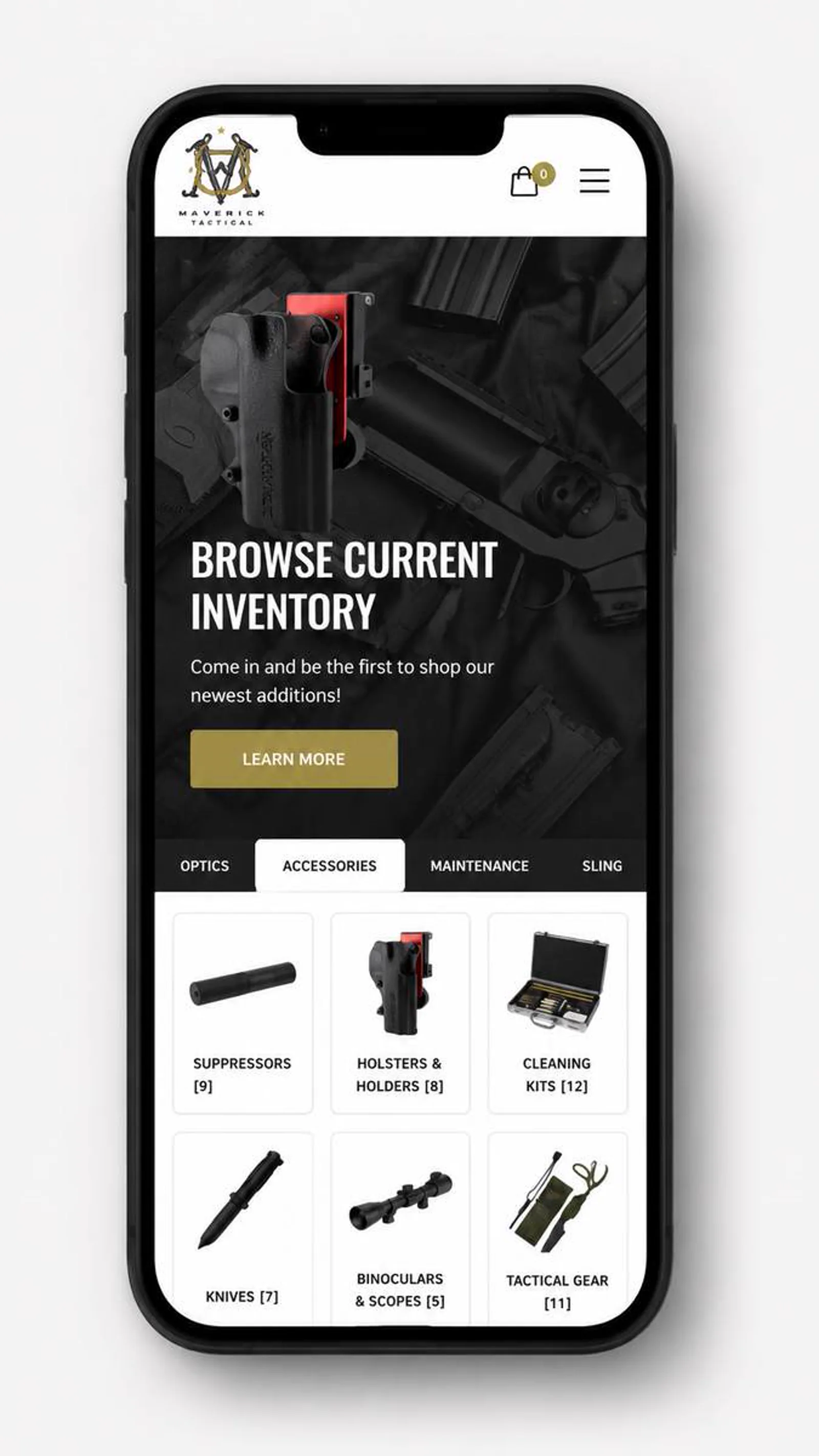 Tactical Gear E-commerce project visual 2