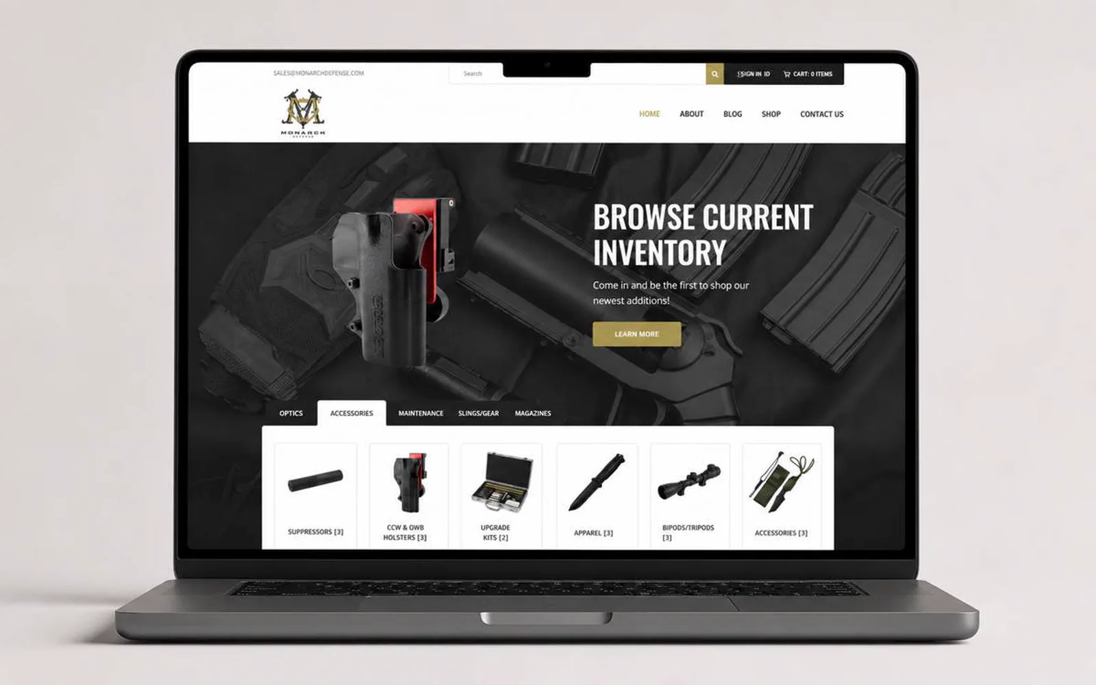 Tactical Gear E-commerce project visual 5