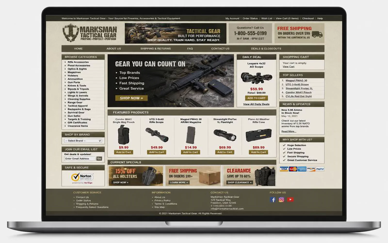 Tactical Gear E-commerce project visual 8