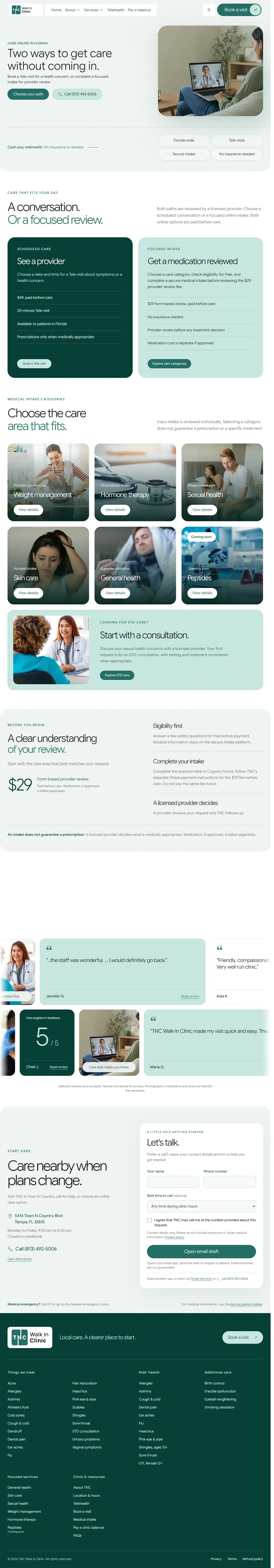 Página de telesalud, completa