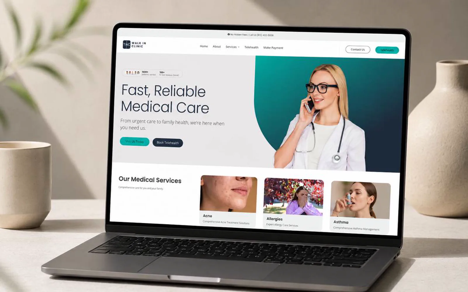 TNC Walk In Clinic website project preview TNC Walk In Clinic website project cover