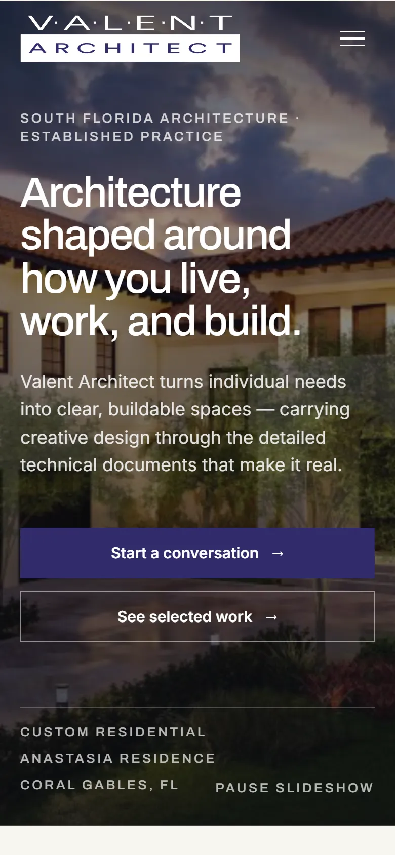 Homepage on a phone