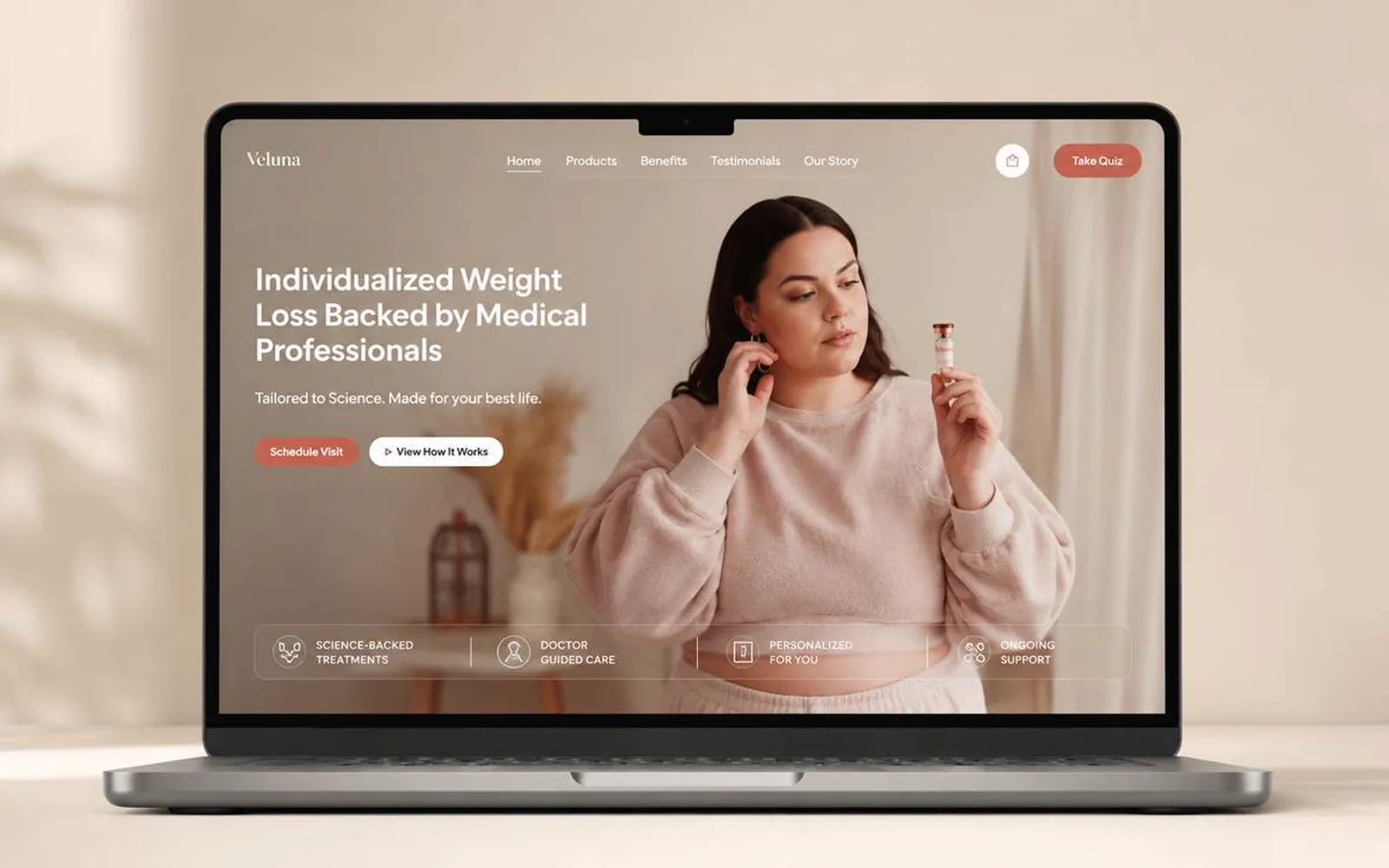 Veluna website project cover