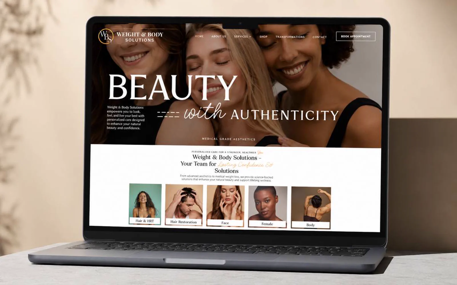 Weight & Body Solutions website project cover