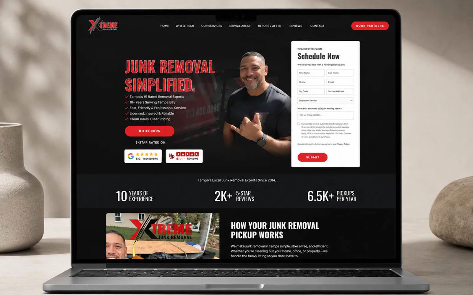 Xtreme Junk Removal website project cover